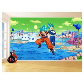 Papel De Parede Dragon Ball Goku Vegeta Anime 3,5M Dbz421