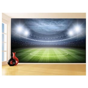 Papel De Parede 3D Esporte Estádio Gramado Campo 3,5M Spt72