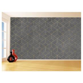Papel De Parede 3D Concreto Queimado Risco Bege 3,5M Kkt95