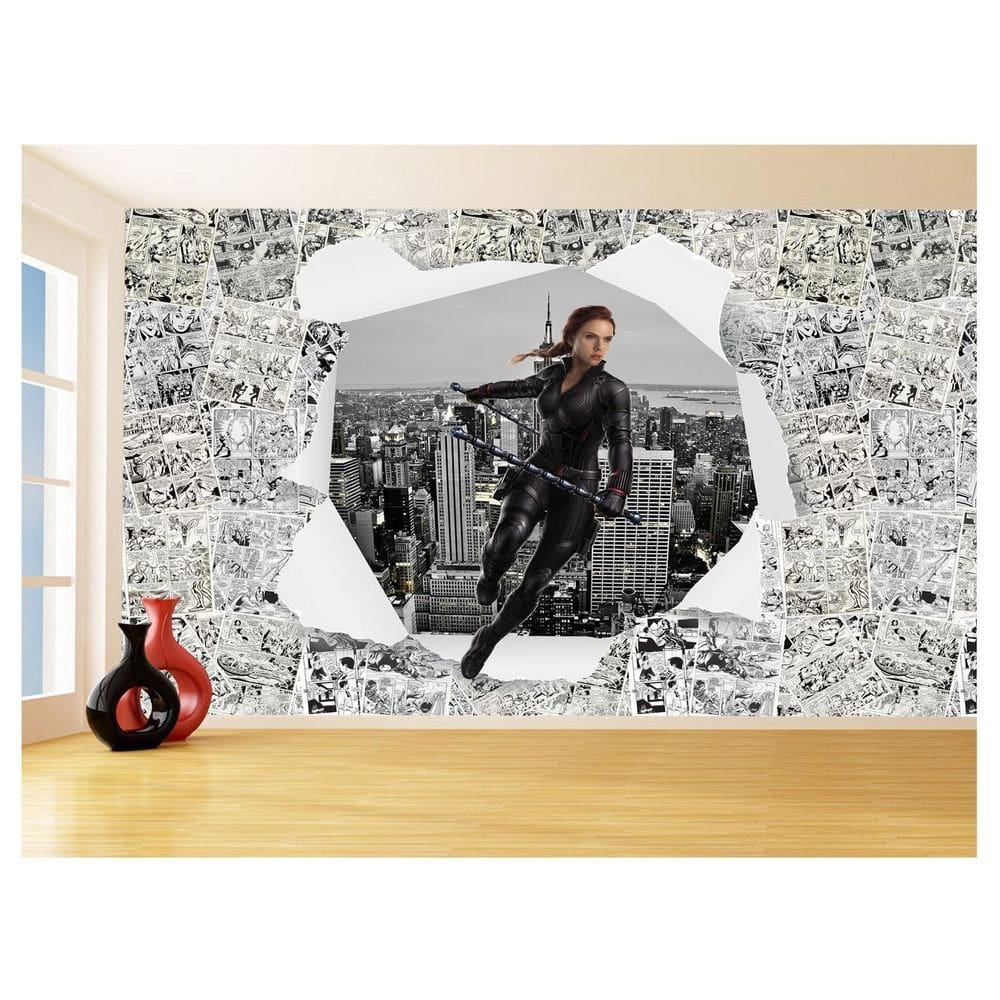 Papel De Parede 3D Heróis Página Quadrinhos Hq 3,5M Nhma251