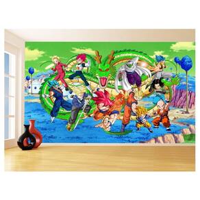 Papel De Parede Dragon Ball Goku Vegeta Anime 3,5M Dbz348