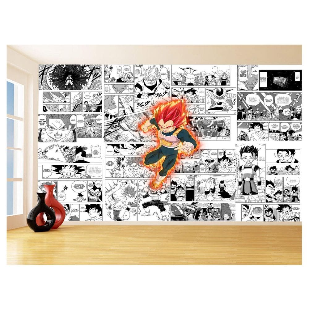 Papel De Parede 3D Dragon Ball Vegeta Anime 3,5M Dbz690