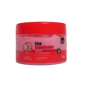 Esfoliante de morango para o rosto e corporal natural