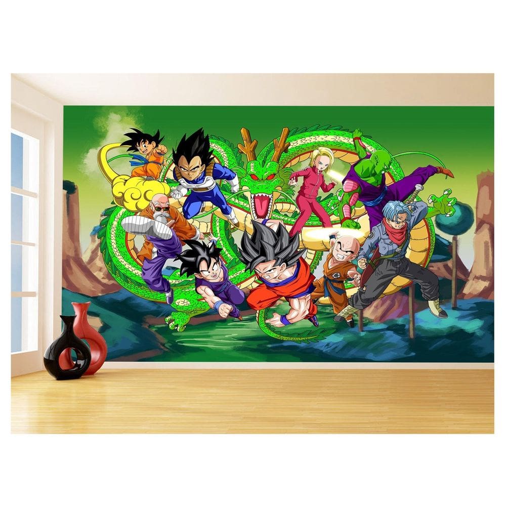 Papel De Parede Dragon Ball Goku Vegeta Anime 3,5M Dbz293