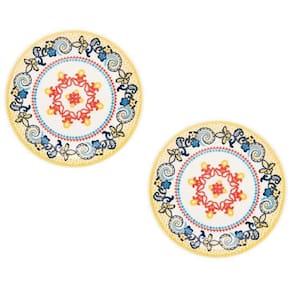Kit 2 pratos sobremesa 20cm floreal la pollera oxford