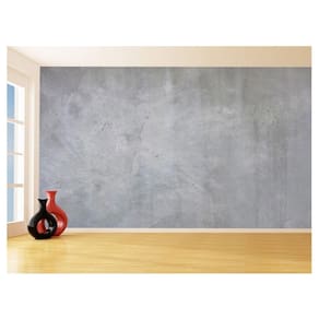 Papel De Parede 3D Concreto Queimado Liso Cinza 3,5M Kkt05