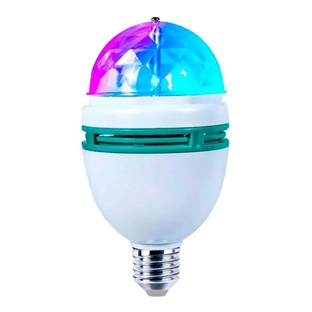 Lâmpada led globo colorida rotativa giratória festa boate