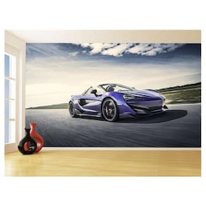 Papel De Parede 3D Carro Mc Laren Pista Super 3,5M Car264