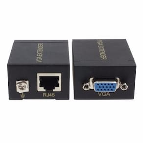 Adaptador extensor vga par lan cat5 cat6 rj45 rede 60m 1080p