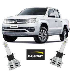 Par lâmpada led farol alto amarok 2010/2021 6500k haloway