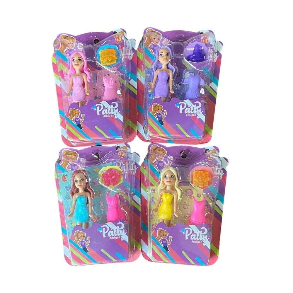 Kit 4 bonecas filme desenho tik tok  com acessórios