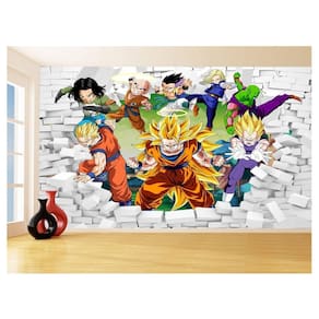 Papel De Parede 3D Dragon Ball Goku Vegeta Anime 3,5M Dbz39