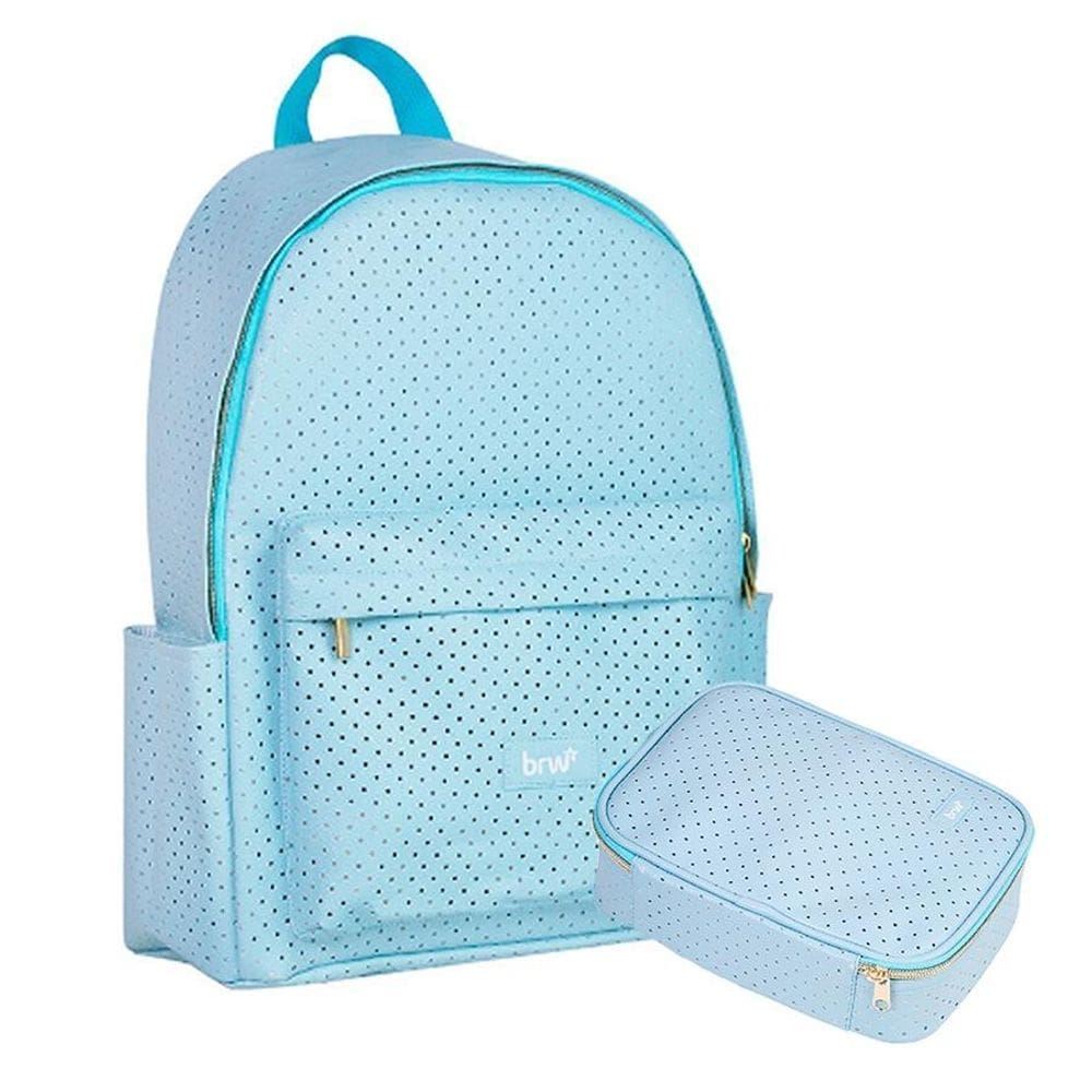 Mochila e Estojo Furadinhos Azul - BRW -