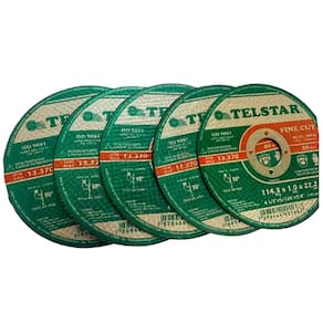 kit 10 Disco Corte Fine Cut Aço Inox 4 1/2 x1.0 x7/8 Telstar