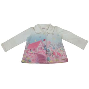 Casaco moleton grosso infantil menina Mon Sucrê colrorido