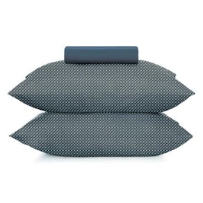 Jogo de Cama King 3 peças Altenburg Toque Acetinado Slim Marinho - Azul