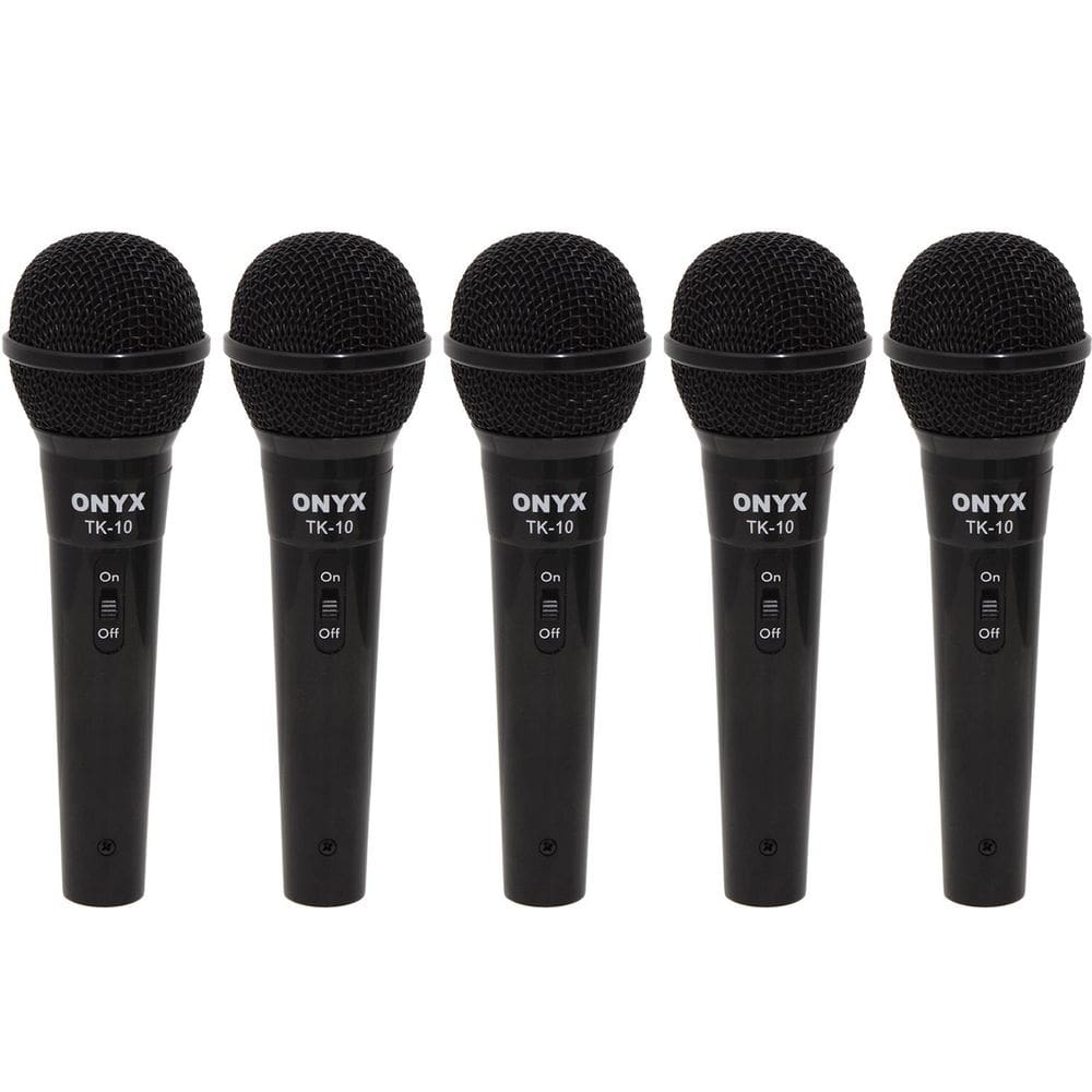 Kit 5 Microfones Dinâmicos com Fio TK 10 Onyx