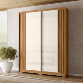 Guarda Roupa Colorado 2 Portas De Correr Sem Espelho 3 Gavetas Ripado Moval