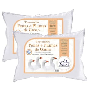 Kit 2 Travesseiro 80% Penas 20% Plumas Daune - 50x70