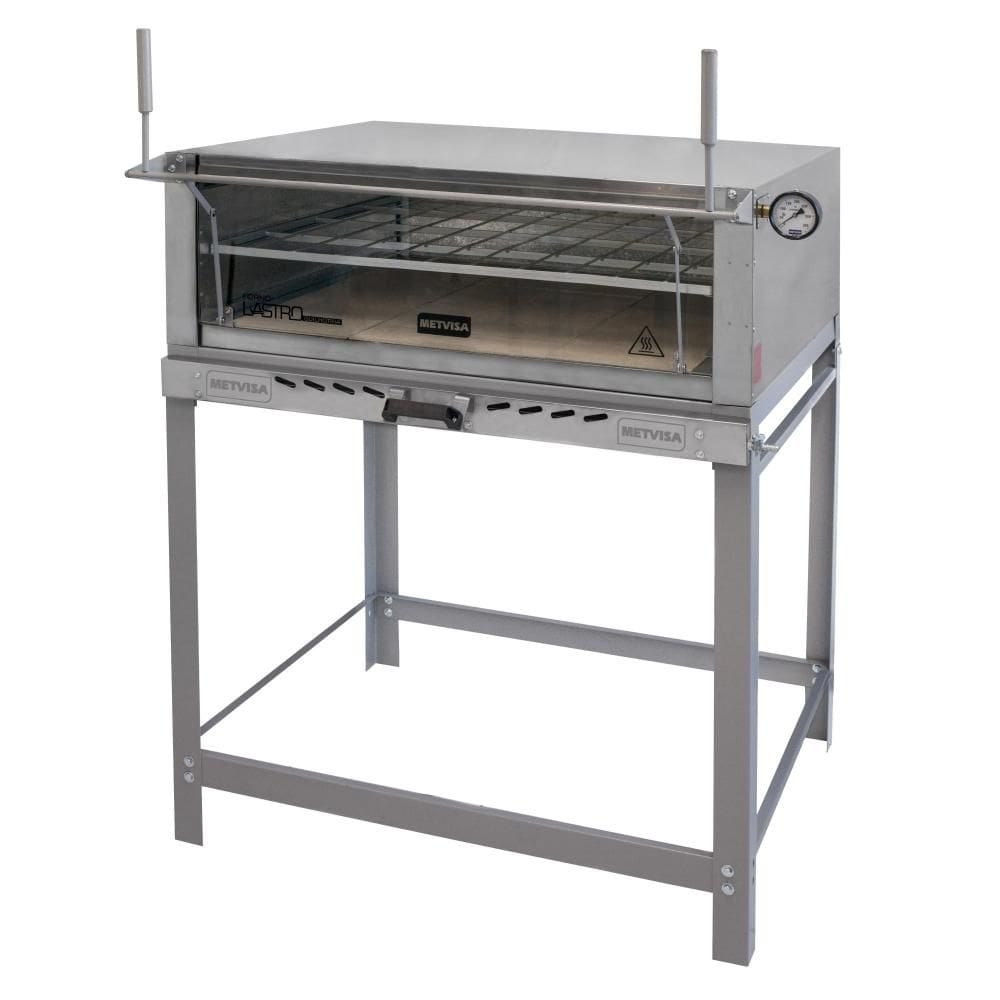 Forno de Lastro a Gás 90cm Metvisa 210 Litros Abertura Guilhotina FLGG90