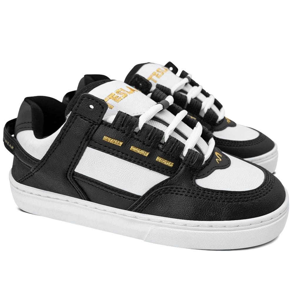 Tênis Tesla Coil Black White Gold