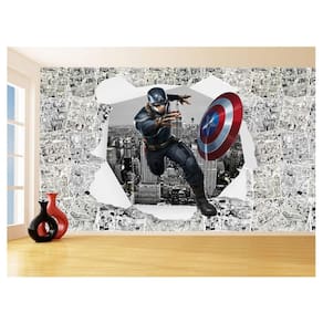 Papel De Parede 3D Heróis Página Quadrinhos Hq 3,5M Nhma242