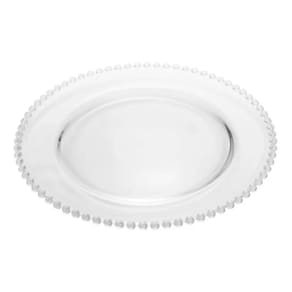 Prato cristal sousplat wolff de cinza pearl 28cm decoração