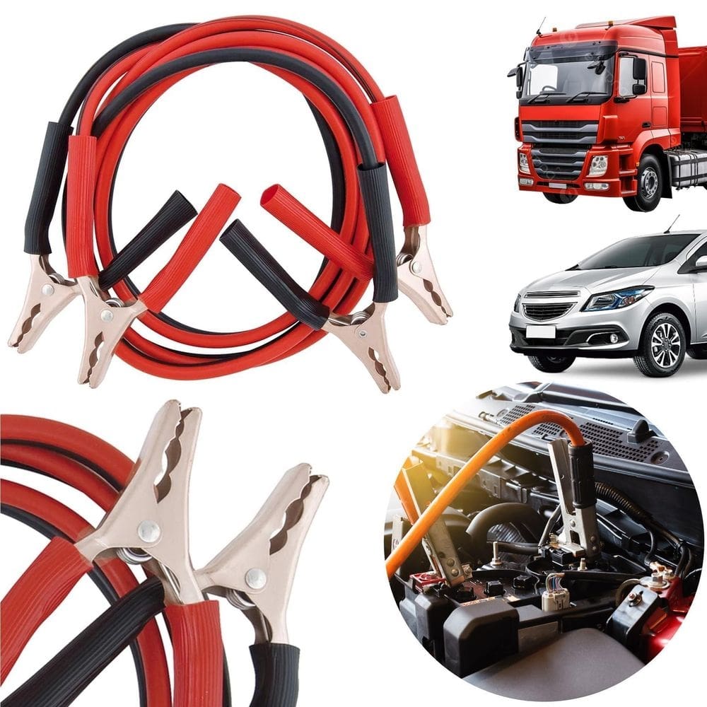 Cabo De Carga Bateria Chupeta Caminhão Carro 2 Metros 800Amp