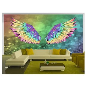 Papel De Parede 3D Arte Asas Selfie Insta Cores 3,5M Tra276