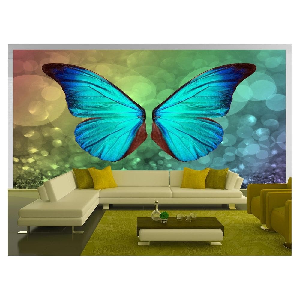 Papel De Parede 3D Arte Asas Selfie Insta Cores 3,5M Tra271