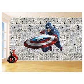 Papel De Parede 3D Heróis Página Quadrinhos Hq 3,5M Nhma125