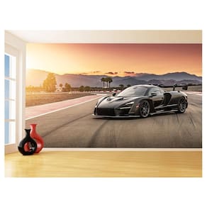 Papel De Parede 3D Carro Mc Laren Pista Super 3,5M Car243