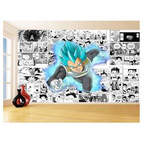 Papel De Parede Dragon Ball Vegeta Blue Anime 3,5M Dbz693