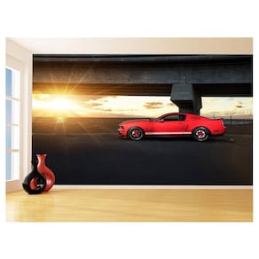 Papel De Parede 3D Carro Ford Mustang Muscle Car 3,5M Car86