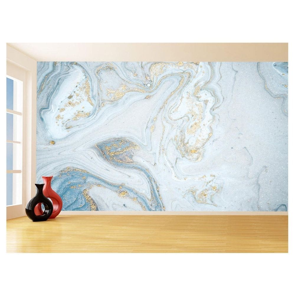 Papel De Parede 3D Estilo Marmore Tintas Cores 3,5M Mbr97