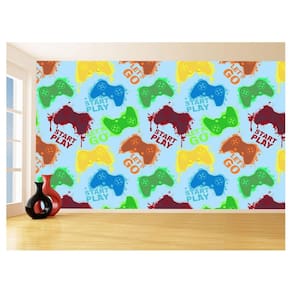 Papel De Parede 3D Infantil Controle Game Jogo 3,5M Azs292