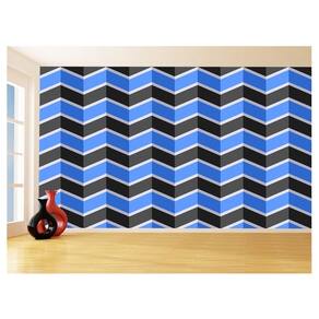 Papel De Parede 3D Sala Chevron Zig Zag Listras 3,5M Zig34