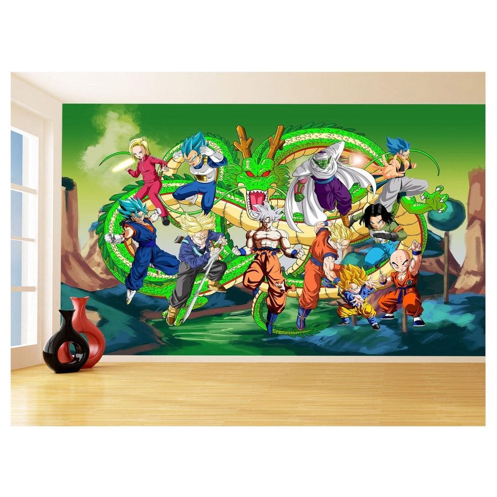 Papel De Parede Dragon Ball Goku Vegeta Anime 3,5M Dbz271