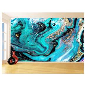 Papel De Parede 3D Estilo Marmore Tintas Cores 3,5M Mbr106