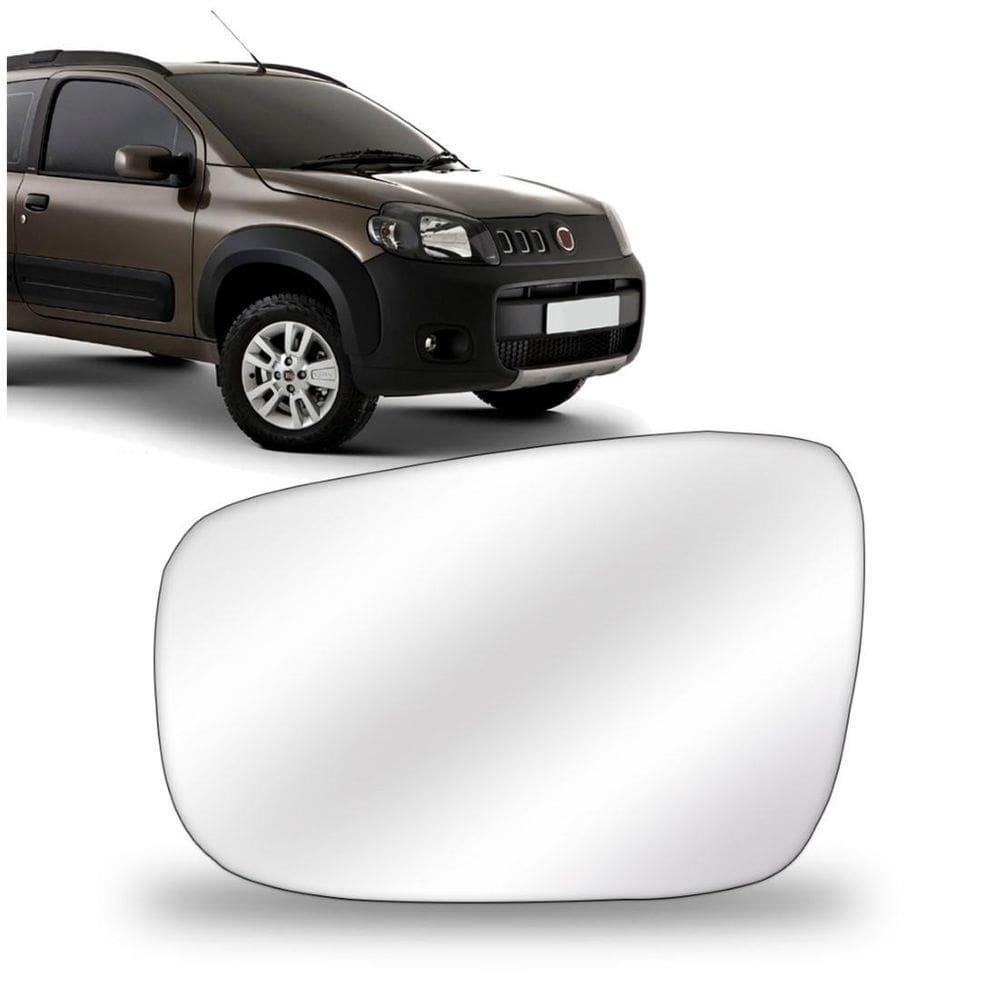Lente retrovisor uno way 2010 2011 2012 2013 com base