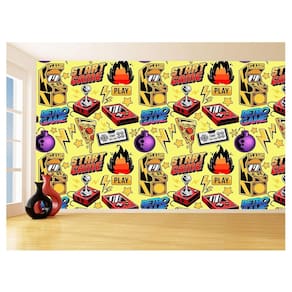 Papel De Parede 3D Infantil Controle Game Jogo 3,5M Azs303