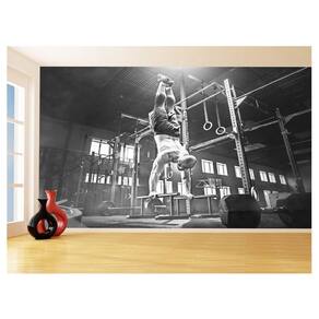 Papel De Parede 3D Academia Exercício Crossfit 3,5M Aca36