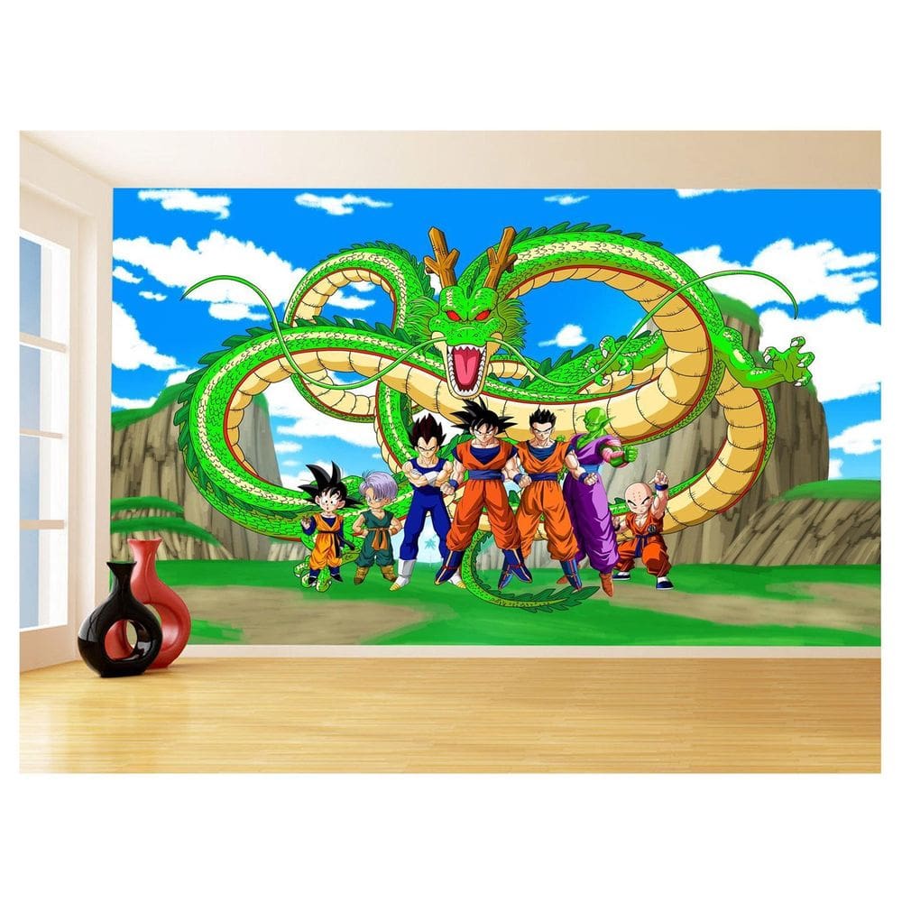 Papel De Parede Dragon Ball Goku Vegeta Anime 3,5M Dbz439