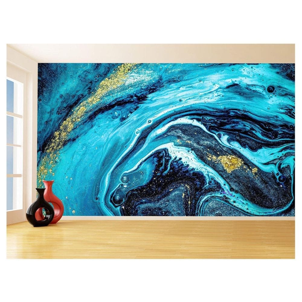 Papel De Parede 3D Estilo Marmore Tintas Cores 3,5M Mbr130