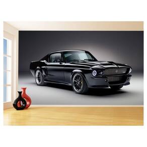 Papel De Parede 3D Carro Antigo Ford Mustang Hot 3,5M Cxr47
