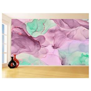 Papel De Parede 3D Estilo Marmore Tintas Cores 3,5M Mbr155