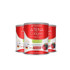 3X Colágeno Atena Verisol+Ácido Hialurônico Frutas Vermelhas