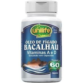 Óleo De Fígado De Bacalhau Vitaminas A E D 60 Caps 250Mg