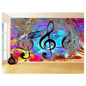 Papel De Parede Musica Notas Musicais Cor Arte 3,5M Mus93