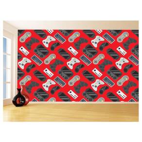 Papel De Parede 3D Infantil Controle Game Jogo 3,5M Azs279